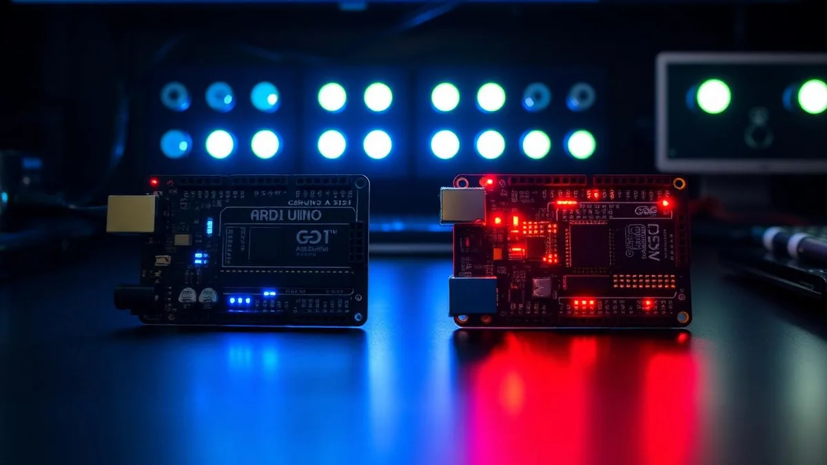 Elegoo and Arduino UNO boards side by side comparison