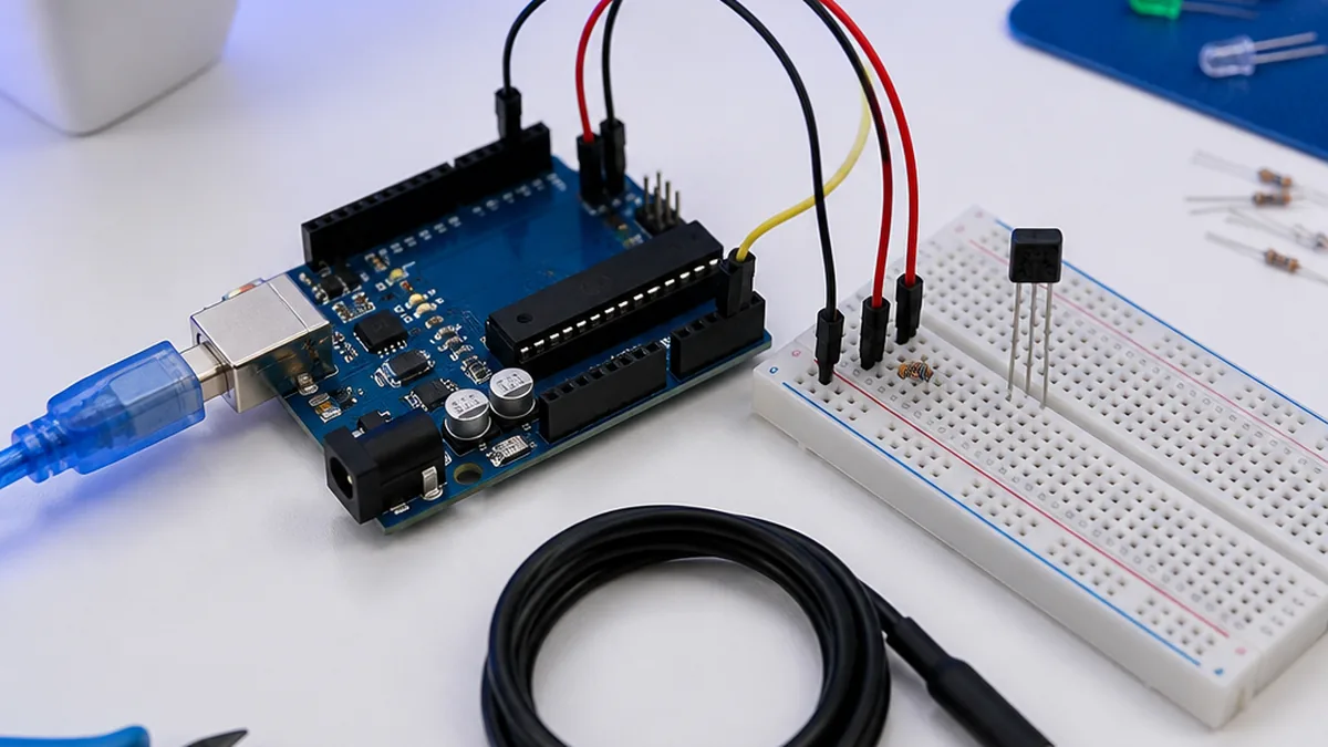 [How Does a DS18b20 Temperature Sensor Work and how to Interface it with Arduino](https://circuitdigest.com/microcontroller-projects/interfacing-ds18b20-sensor-with-arduino) — Arduino UNO tutorial cover image