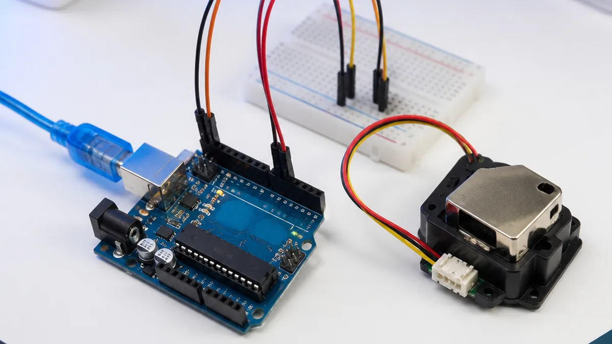 Dust Sensor GP2Y1014AU0F with Arduino β Arduino UNO tutorial cover image