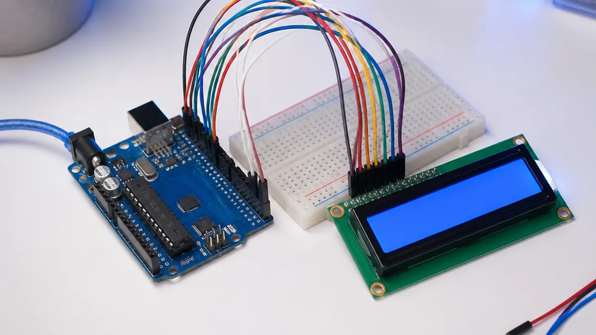[Interfacing 16x2 LCD with Arduino](https://circuitdigest.com/microcontroller-projects/interfacing-16x2-lcd-with-arduino) — Arduino UNO tutorial cover image