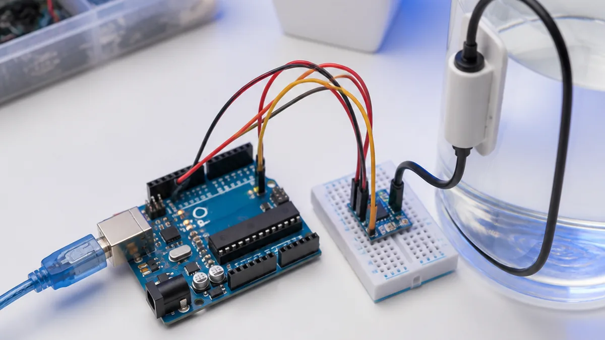 [Interfacing Contactless Liquid Level Sensor with Arduino](https://circuitdigest.com/microcontroller-projects/interfacing-contactless-liquid-level-sensor-with-arduino) — Arduino UNO tutorial cover image
