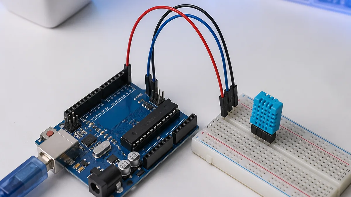 [Interfacing DHT11 Humidity & Temperature Sensor with Arduino](https://circuitdigest.com/microcontroller-projects/interfacing-dht11-sensor-with-arduino) — Arduino UNO tutorial cover image