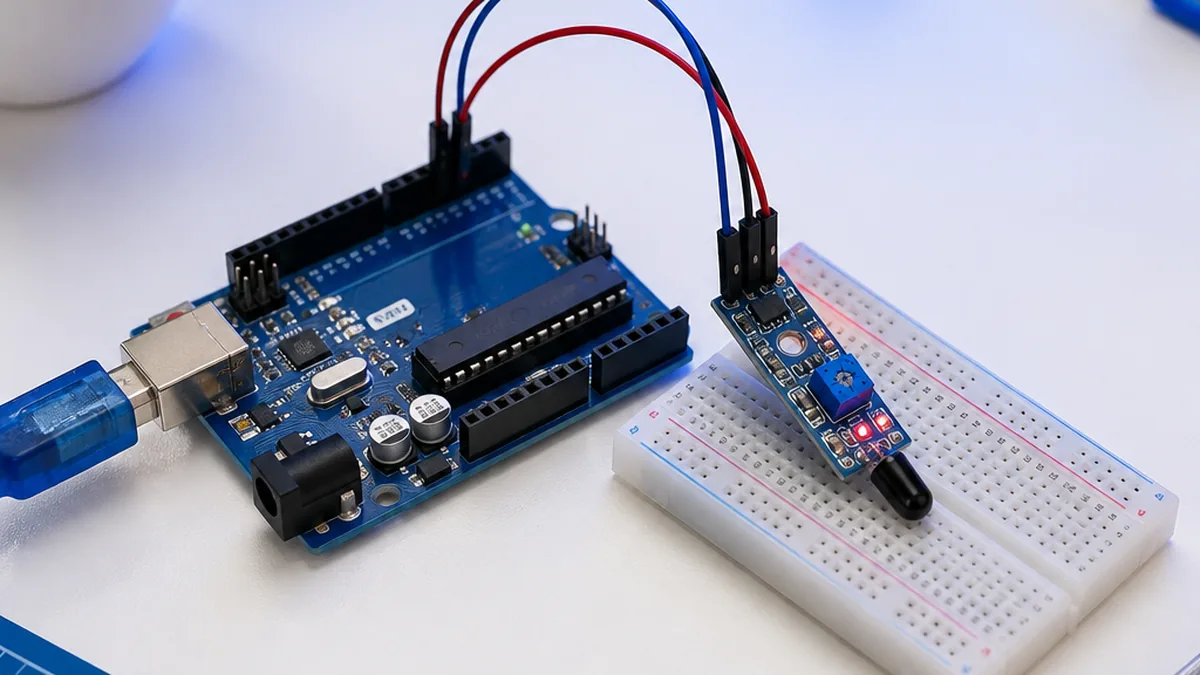 [Interfacing Flame Sensor with Arduino](https://circuitdigest.com/microcontroller-projects/interfacing-flame-sensor-with-arduino) — Arduino UNO tutorial cover image