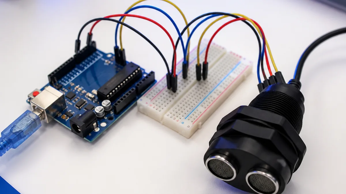 [  Interfacing SR04T/SR04M Waterproof UltraSonic Sensor with Arduino Uno](https://circuitdigest.com/microcontroller-projects/interfacing-ultrasonic-sensor-module-with-arduino#) — Arduino UNO tutorial cover image