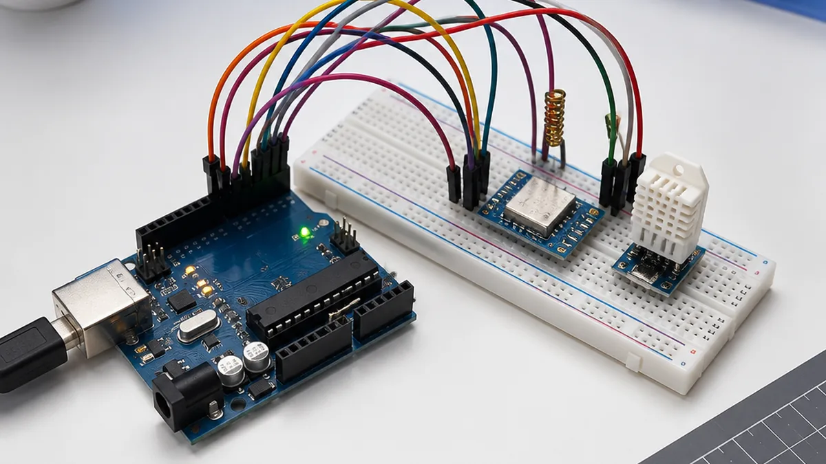 LoRa SX1276 and DHT22 interface with Arduino β Arduino UNO tutorial cover image