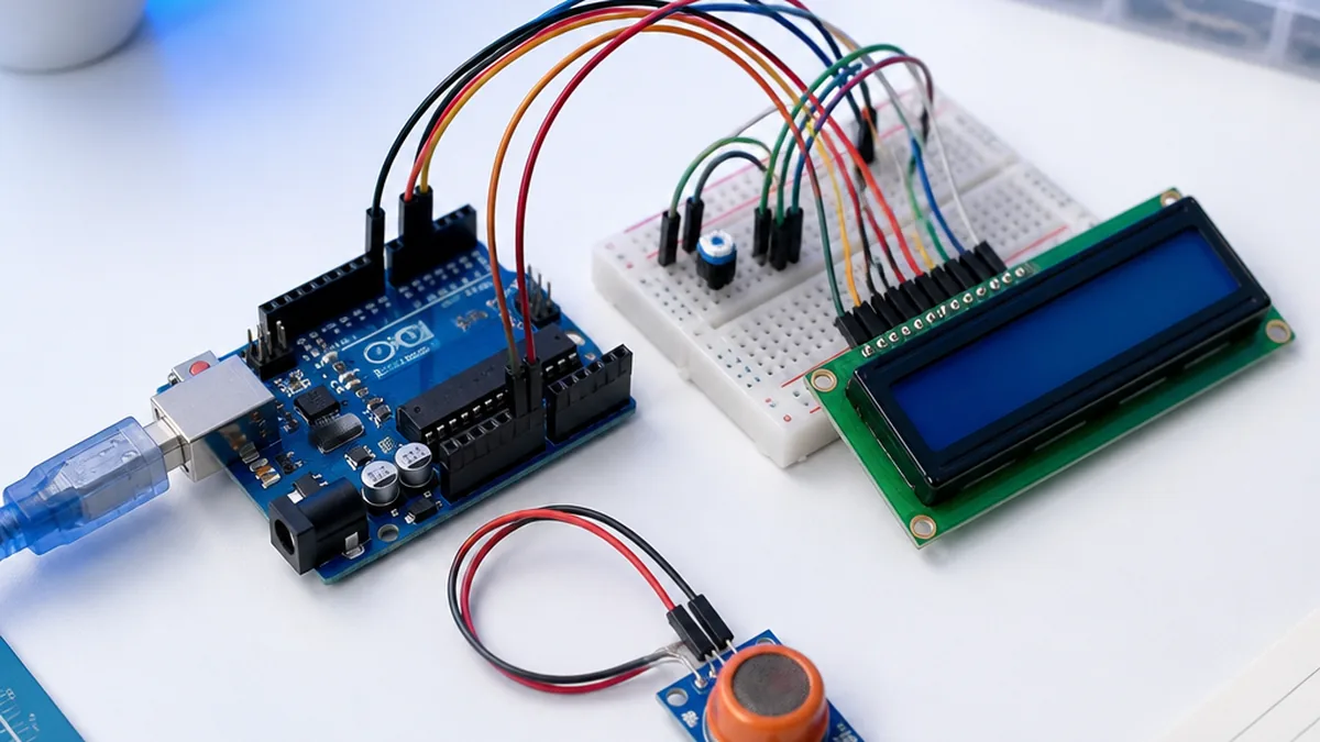 [Interfacing 16x2 LCD with Arduino](https://circuitdigest.com/microcontroller-projects/interfacing-16x2-lcd-with-arduino) — Arduino UNO tutorial cover image