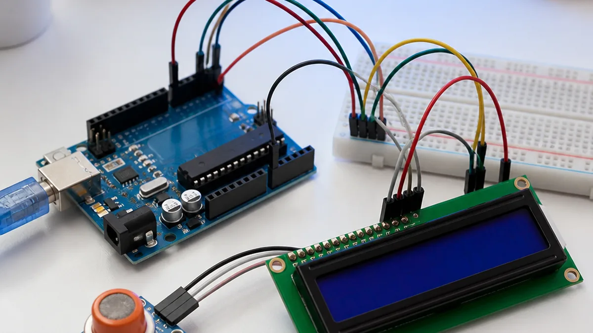 [Interfacing 16x2 LCD with Arduino](https://circuitdigest.com/microcontroller-projects/interfacing-16x2-lcd-with-arduino) — Arduino UNO tutorial cover image