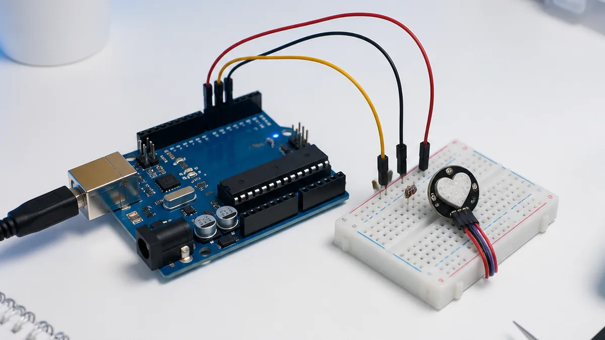 Pulse Sensor with Arduino — Arduino UNO tutorial cover image