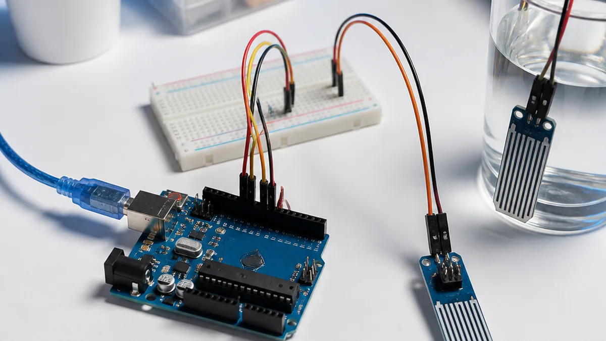 Water Level Sensor with Arduino — Arduino UNO tutorial cover image
