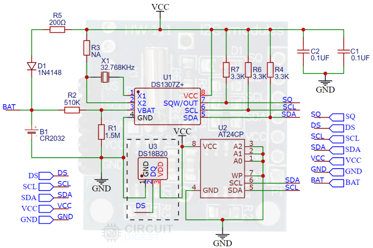 [Interfacing DS1307 RTC Module with Arduino](https://circuitdigest.com/microcontroller-projects/interfacing-ds1307-rtc-module-with-arduino) — overview