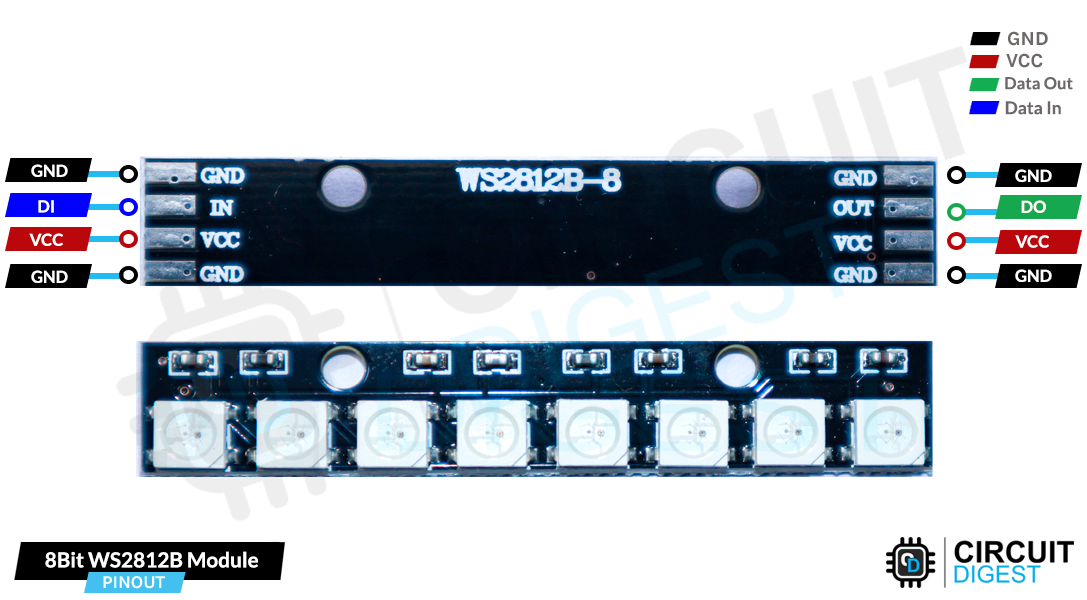 Interfacing Addressable RGB LED with Arduino — reference image