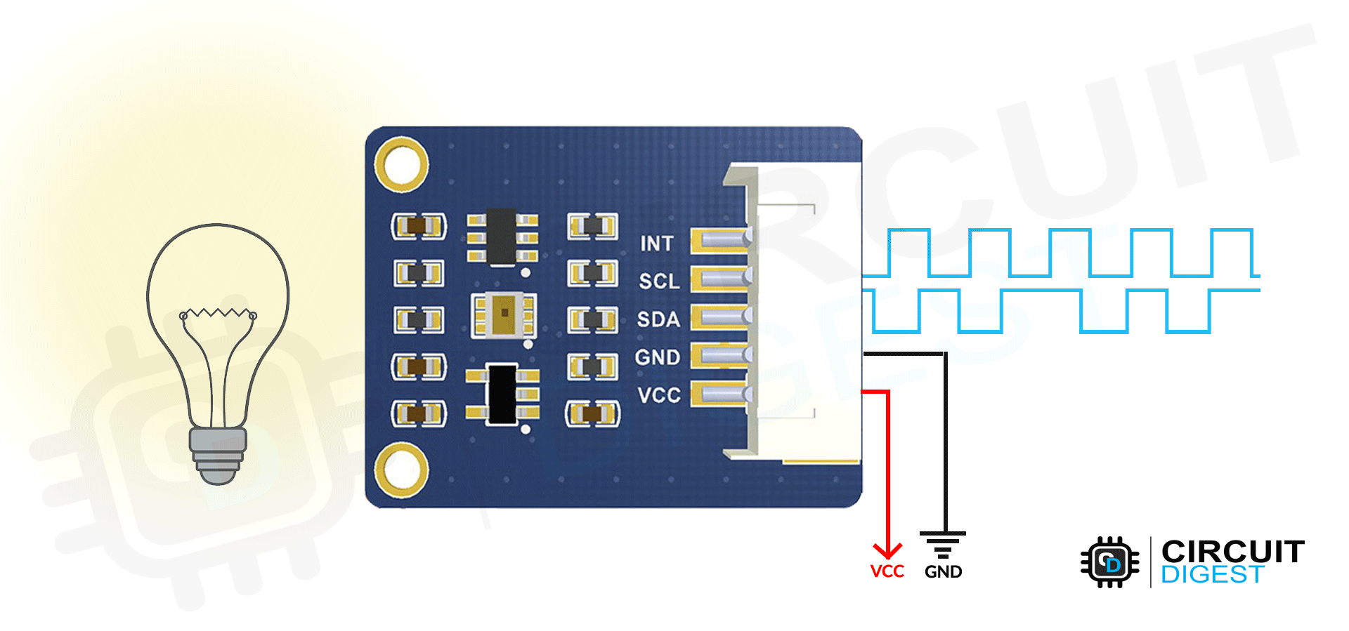 [Interfacing TSL25911 Ambient Light Sensor with Arduino](https://circuitdigest.com/microcontroller-projects/) — wiring diagram