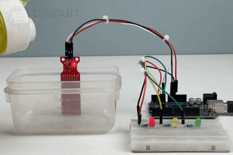 Water Level Sensor with Arduino — wiring diagram
